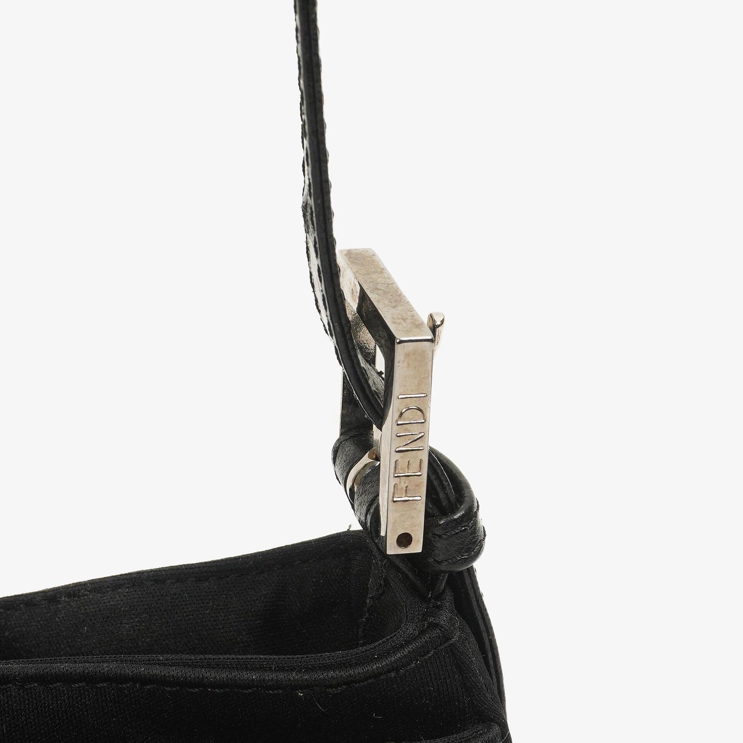 Fendi Baguette Schwarze Neopren Tasche