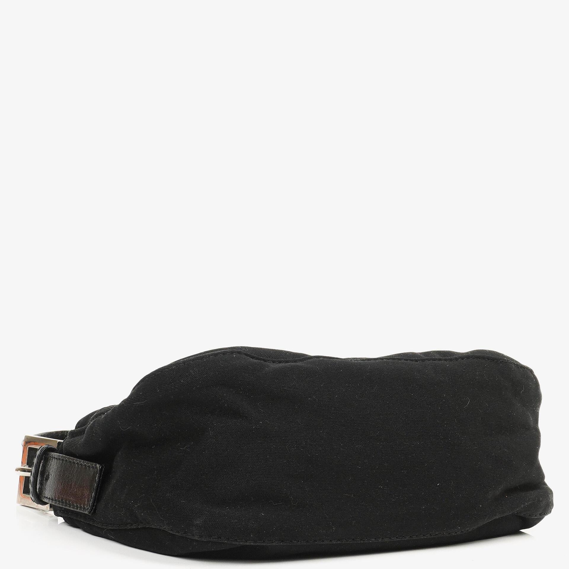 Fendi Baguette Schwarze Neopren Tasche