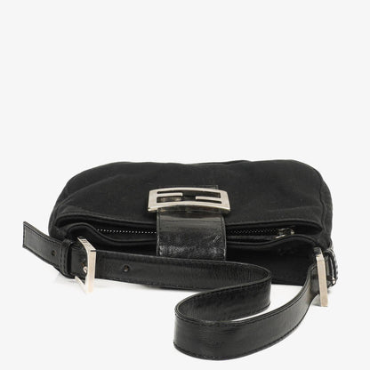 Fendi Baguette Schwarze Neopren Tasche