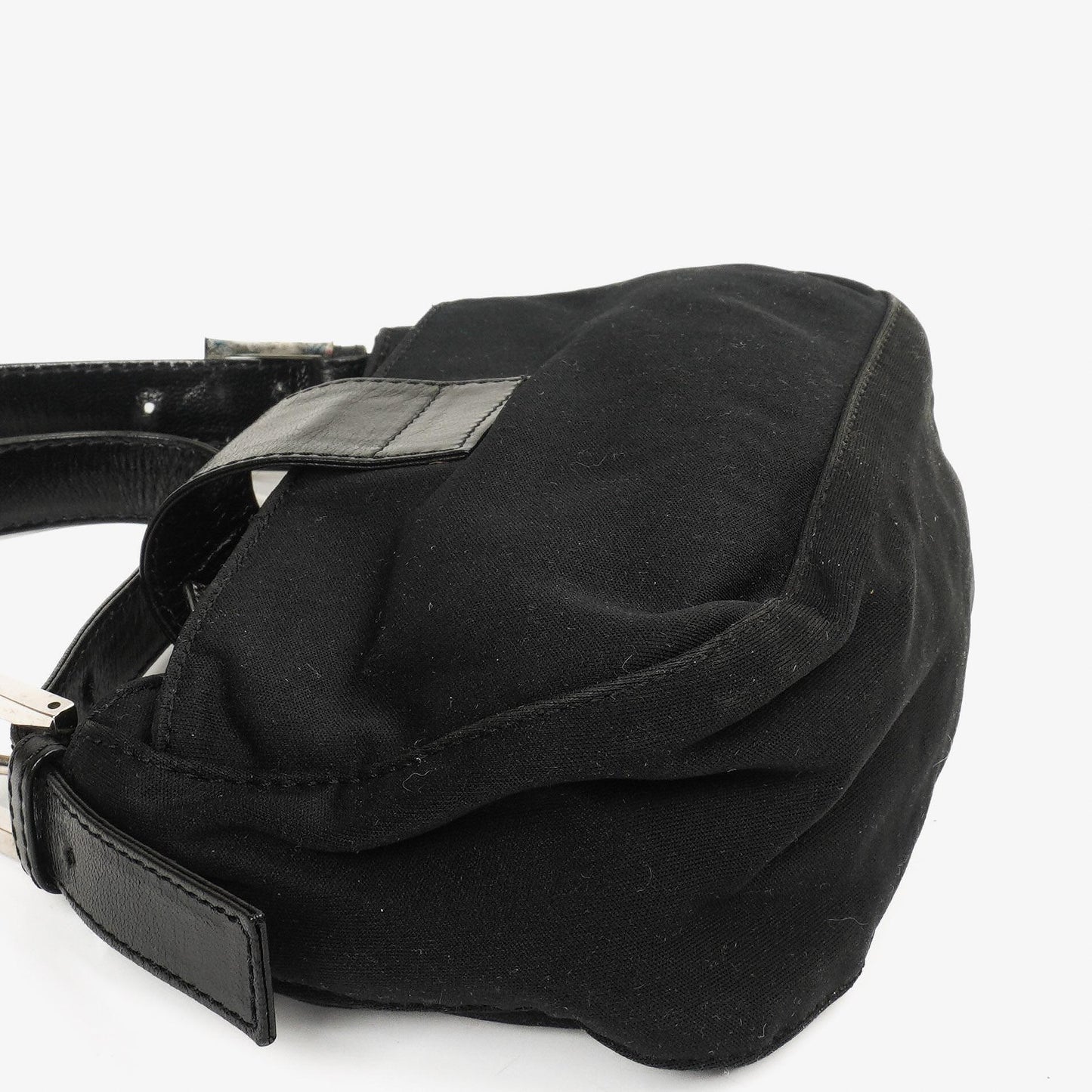Fendi Baguette Schwarze Neopren Tasche