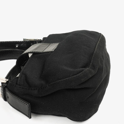 Fendi Baguette Schwarze Neopren Tasche