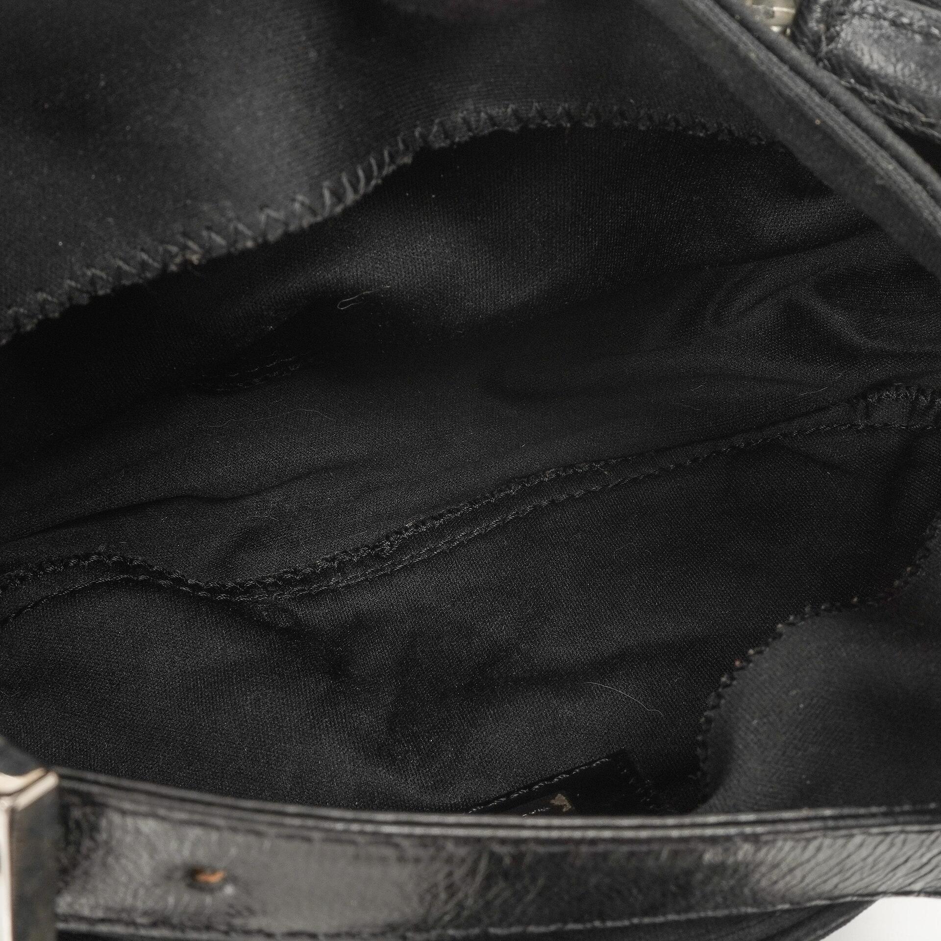 Fendi Baguette Schwarze Neopren Tasche