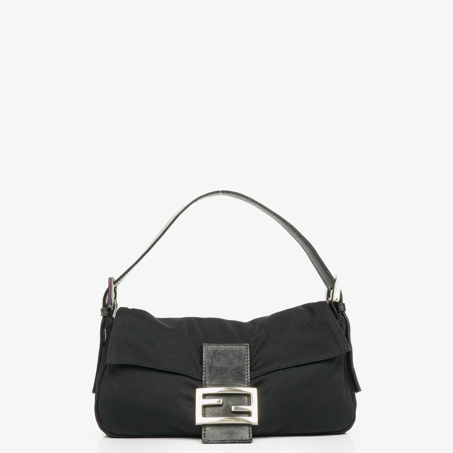 Fendi Baguette Schultertasche aus schwarzem Neopren