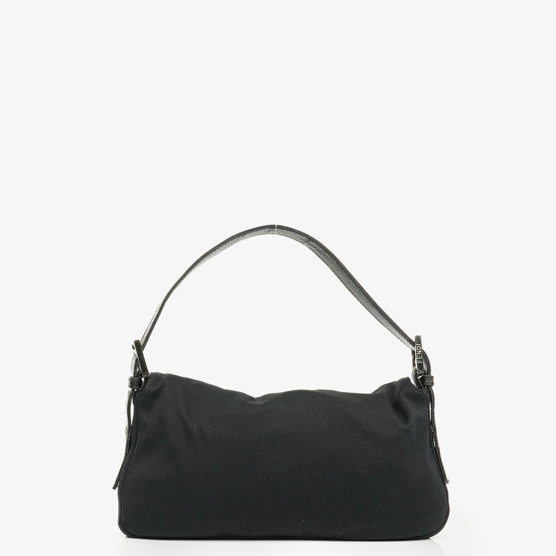 Fendi Baguette Schultertasche aus schwarzem Neopren