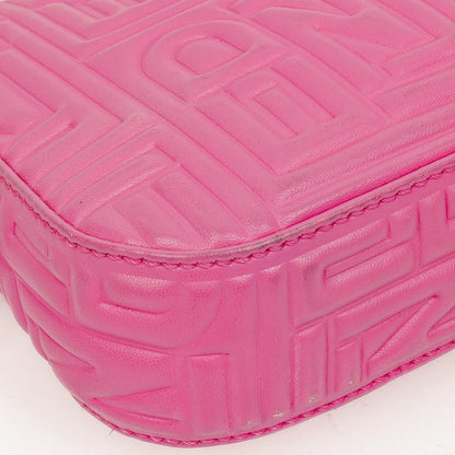 Fendi Baguette Schultertasche aus Nappa in Logo/Fuxia