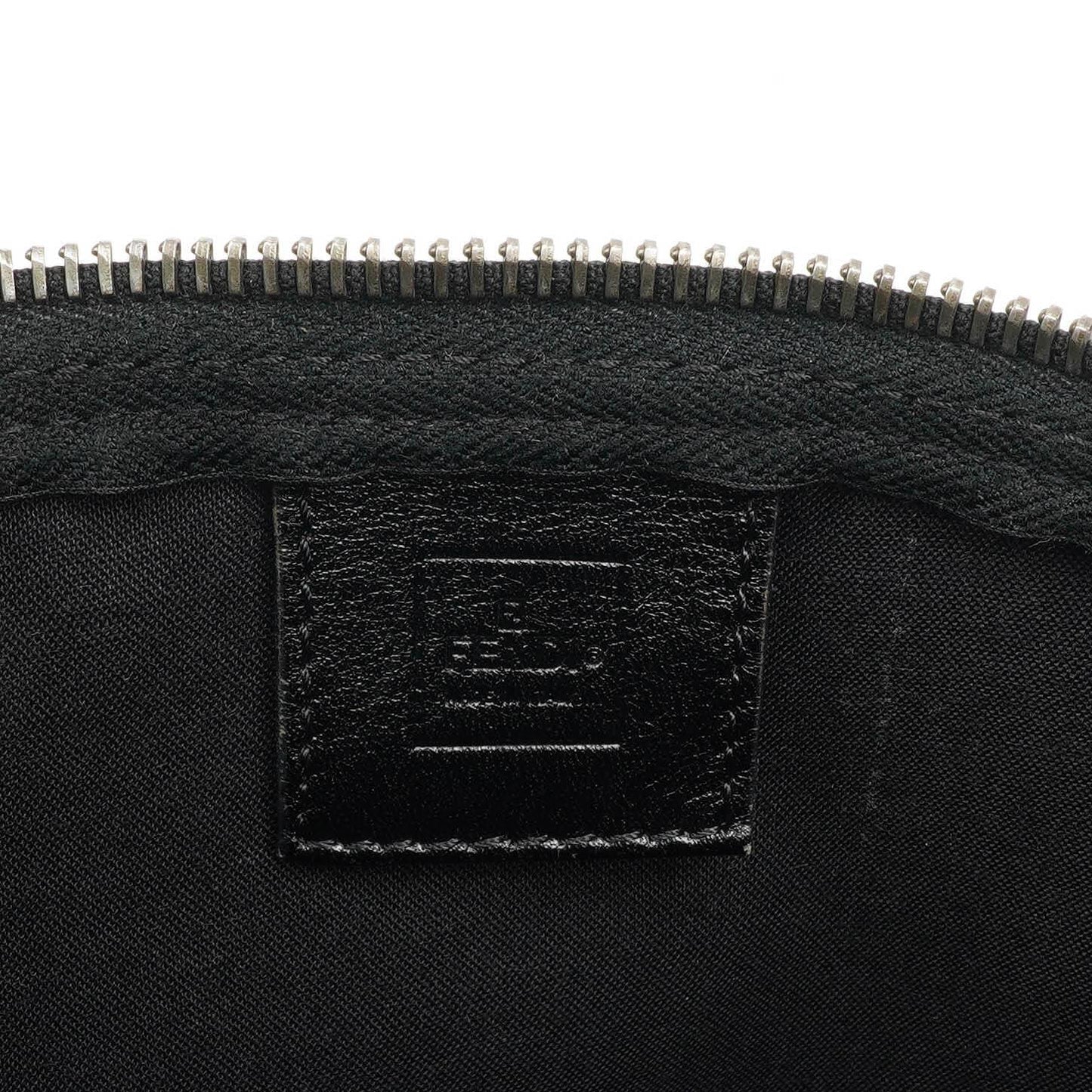 Fendi Baguette Zucchino Handtasche Schwarz Canvas