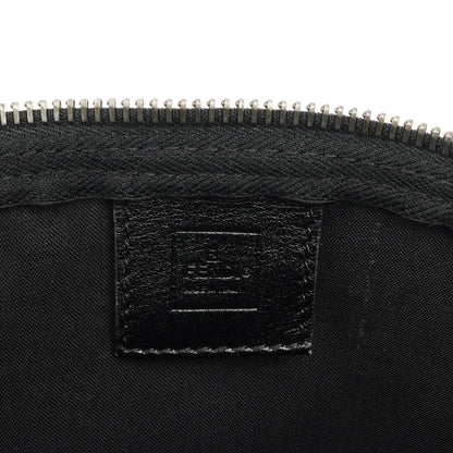 Fendi Baguette Zucchino Handtasche Schwarz Canvas