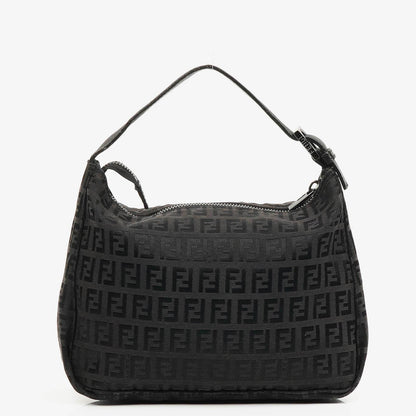 Fendi Baguette Zucchino Handtasche Schwarz Canvas