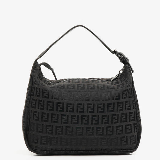 Fendi Baguette Zucchino Handtasche Schwarz Canvas