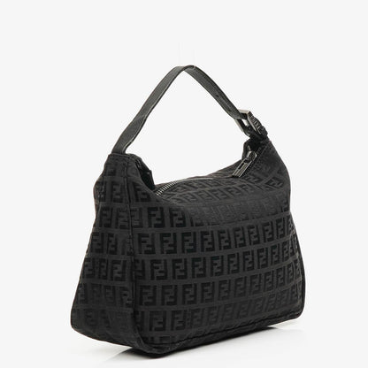 Fendi Baguette Zucchino Handtasche Schwarz Canvas
