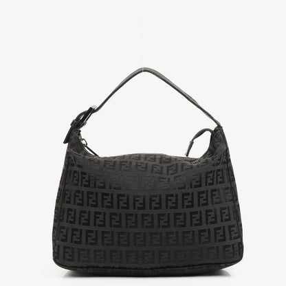 Fendi Baguette Zucchino Handtasche Schwarz Canvas