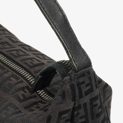 Fendi Baguette Zucchino Handtasche Schwarz Canvas
