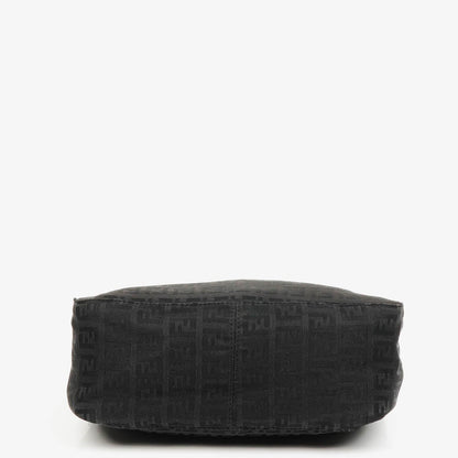 Fendi Baguette Zucchino Handtasche Schwarz Canvas
