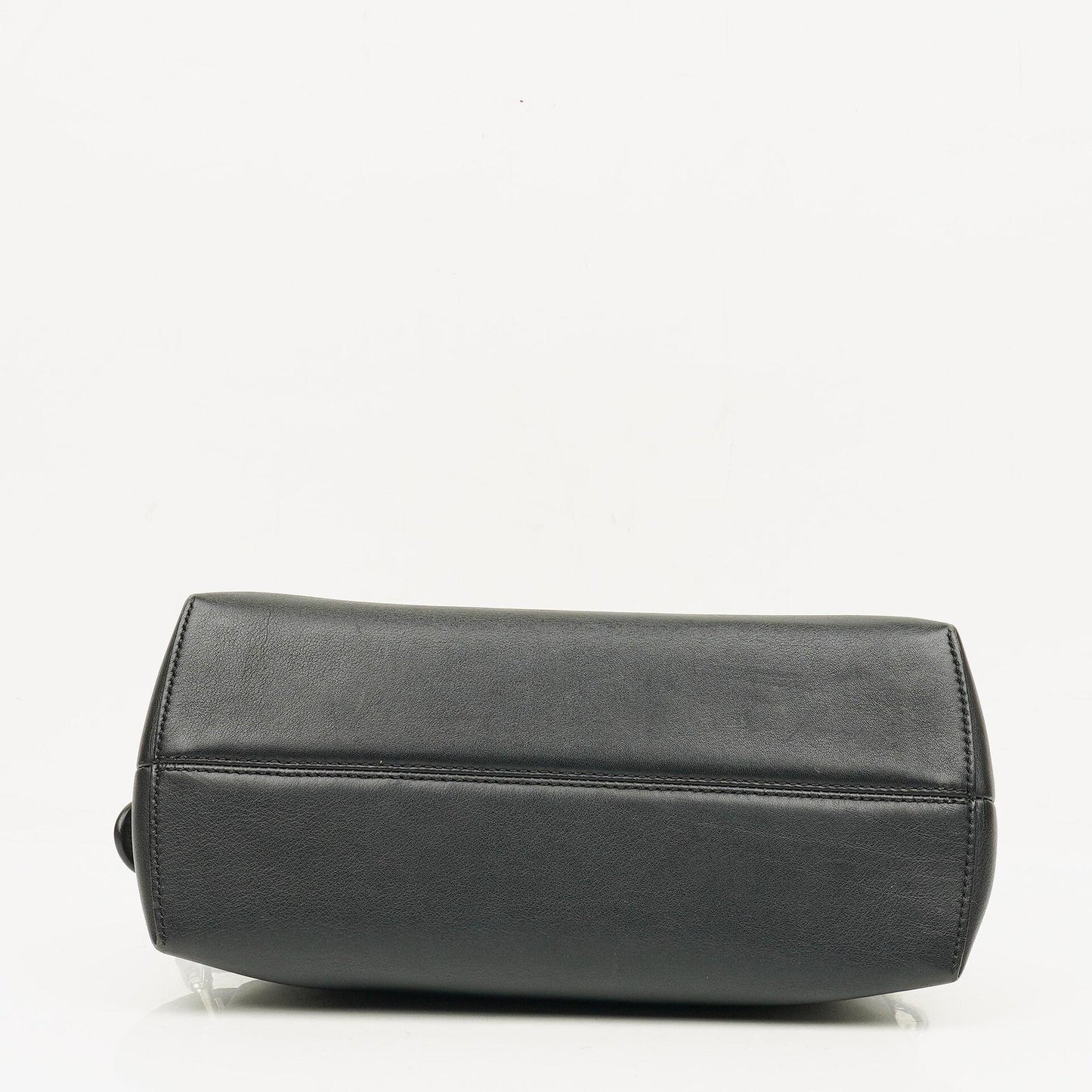 Fendi Große By The Way Tasche aus schwarzem genarbtem Kalbsleder