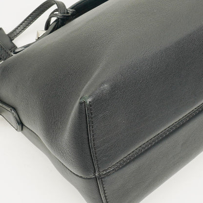 Fendi Große By The Way Tasche aus schwarzem genarbtem Kalbsleder