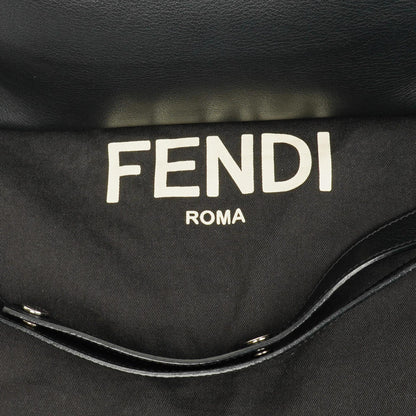 Fendi Große By The Way Tasche aus schwarzem genarbtem Kalbsleder