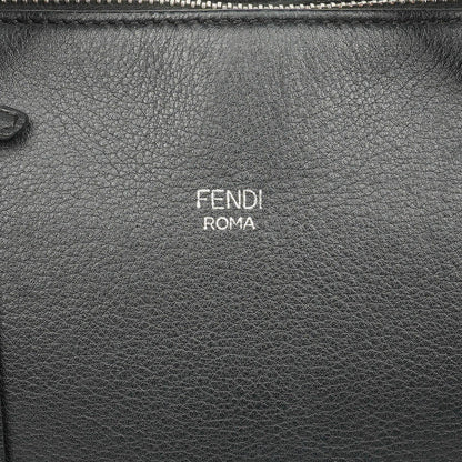 Fendi Große By The Way Tasche aus schwarzem genarbtem Kalbsleder