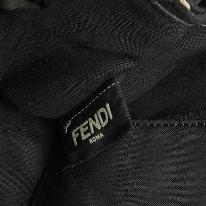 Fendi Große By The Way Tasche aus schwarzem genarbtem Kalbsleder