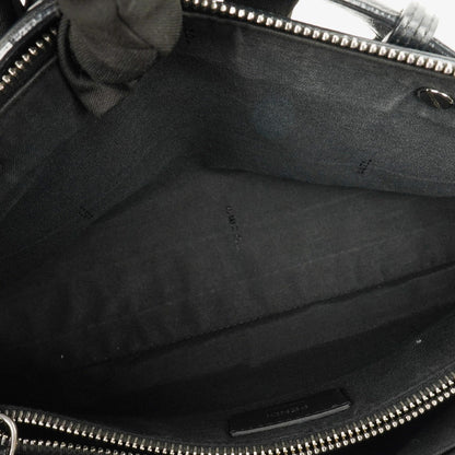 Fendi Große By The Way Tasche aus schwarzem genarbtem Kalbsleder