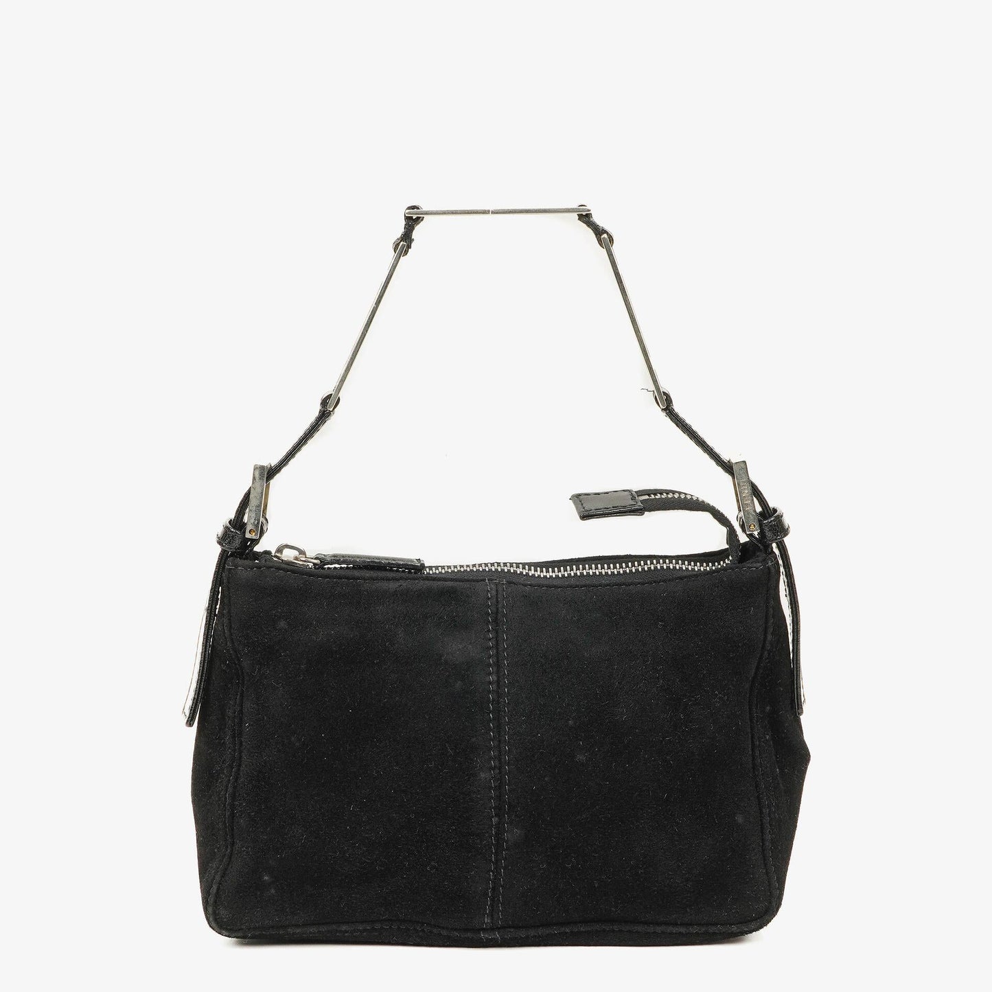 Fendi Kleine Hobo Tasche aus schwarzem Wildleder