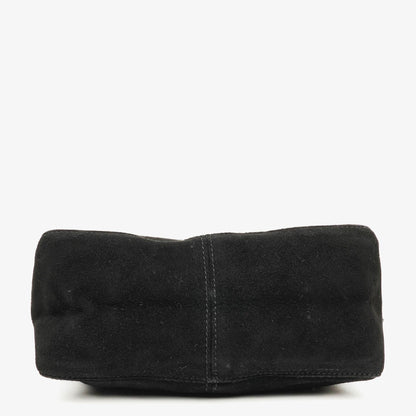 Fendi Kleine Hobo Tasche aus schwarzem Wildleder