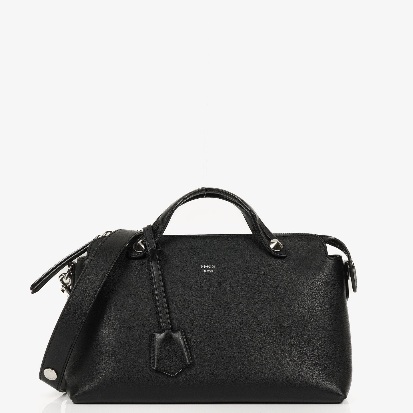 Fendi By The Way Medium Boston Tasche aus schwarzem Leder