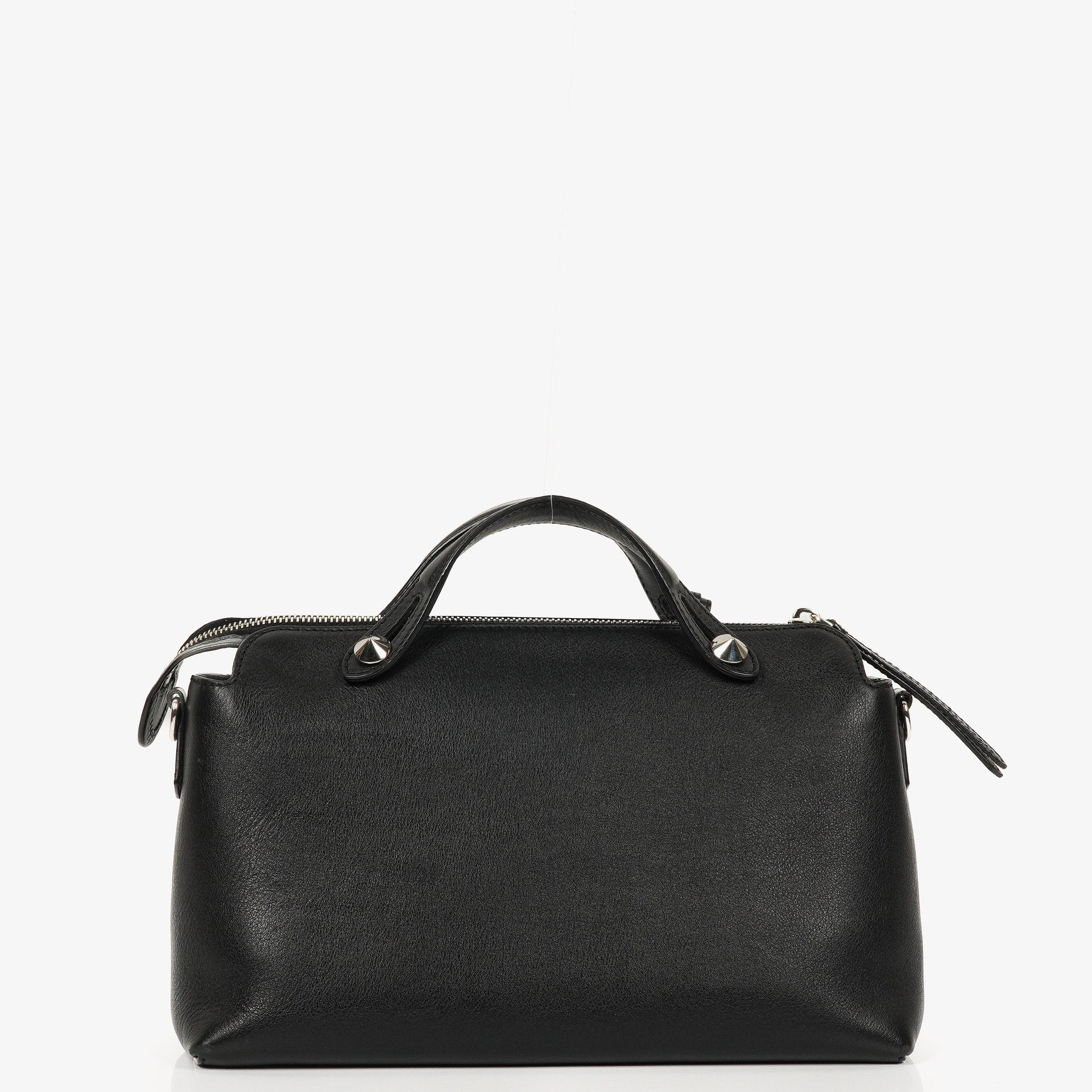 Fendi By The Way Medium Boston Tasche aus schwarzem Leder