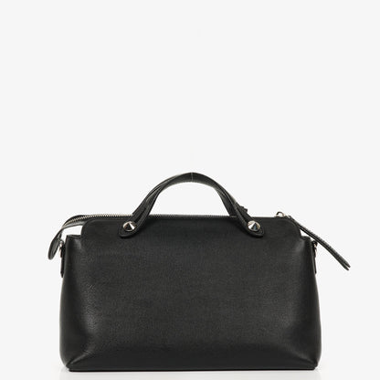 Fendi By The Way Medium Boston Tasche aus schwarzem Leder