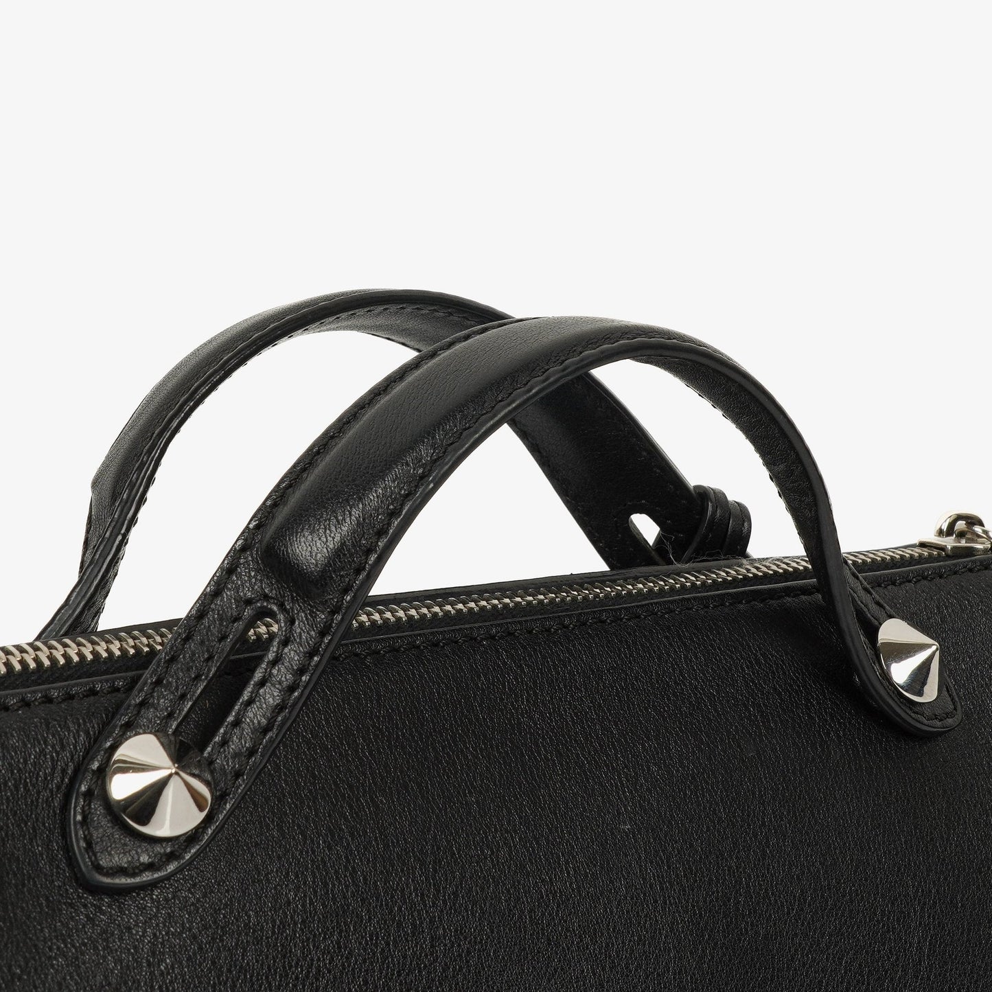 Fendi By The Way Medium Boston Tasche aus schwarzem Leder