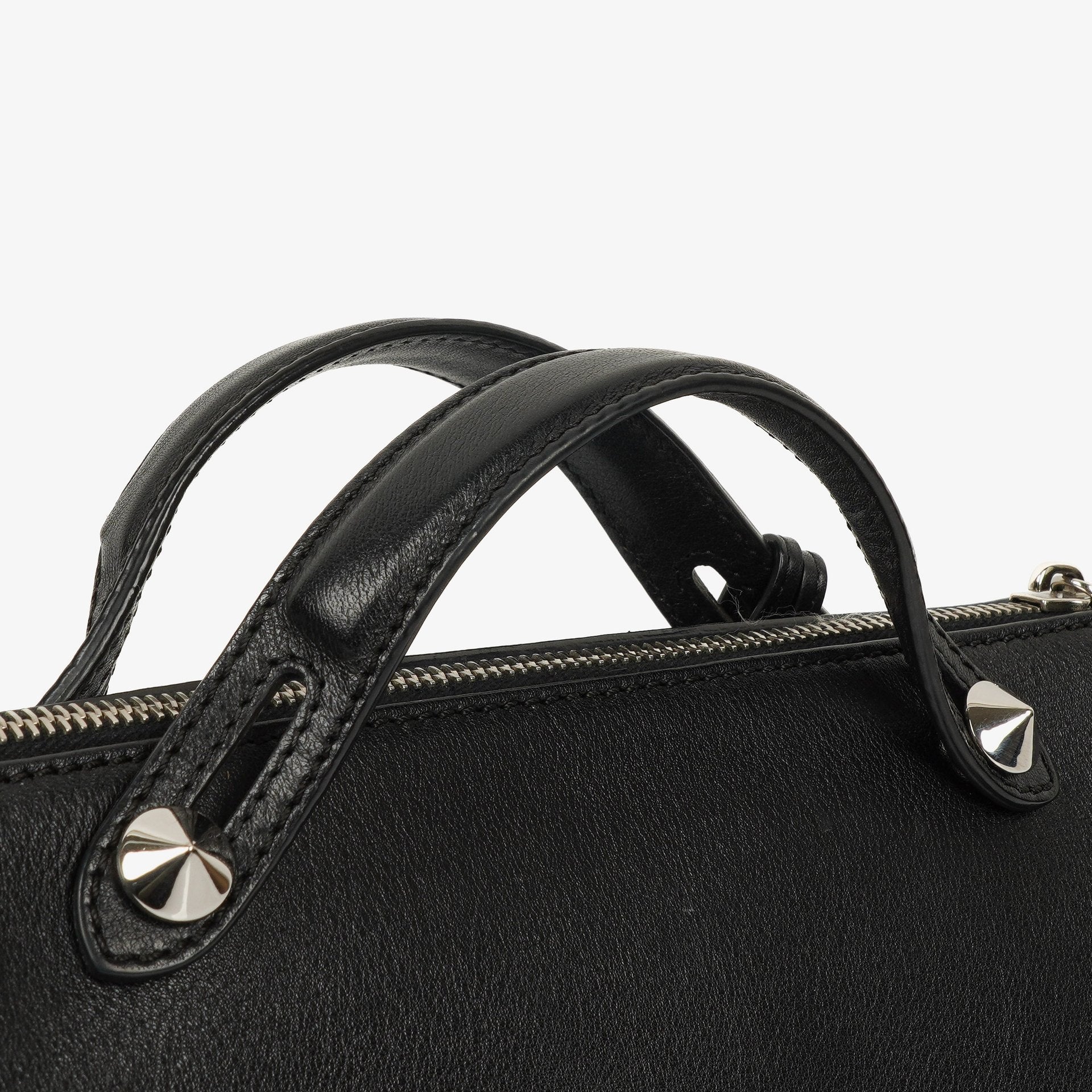 Fendi By The Way Medium Boston Tasche aus schwarzem Leder