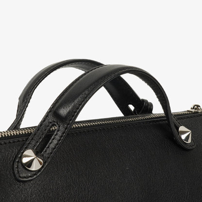 Fendi By The Way Medium Boston Tasche aus schwarzem Leder