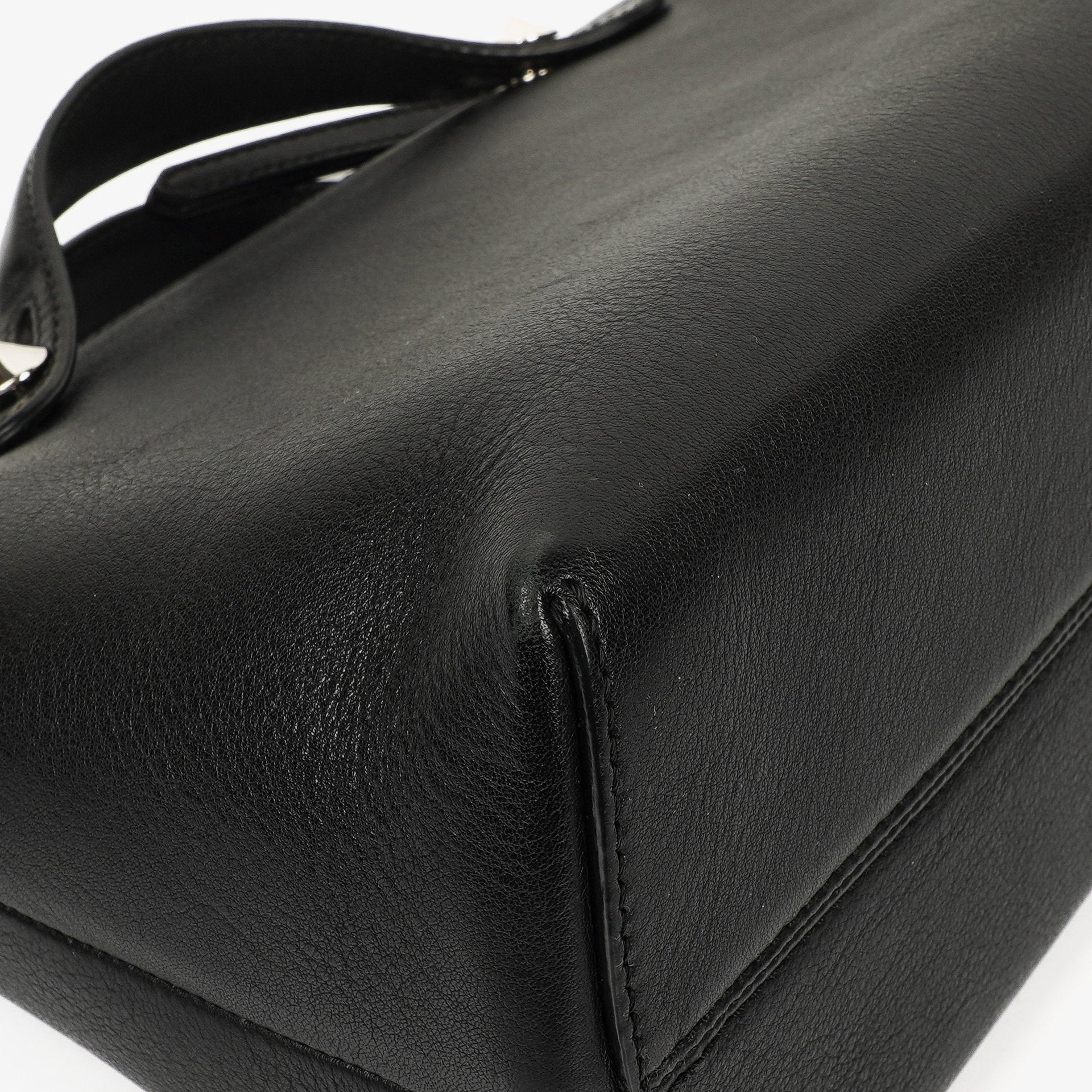 Fendi By The Way Medium Boston Tasche aus schwarzem Leder