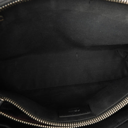 Fendi By The Way Medium Boston Tasche aus schwarzem Leder