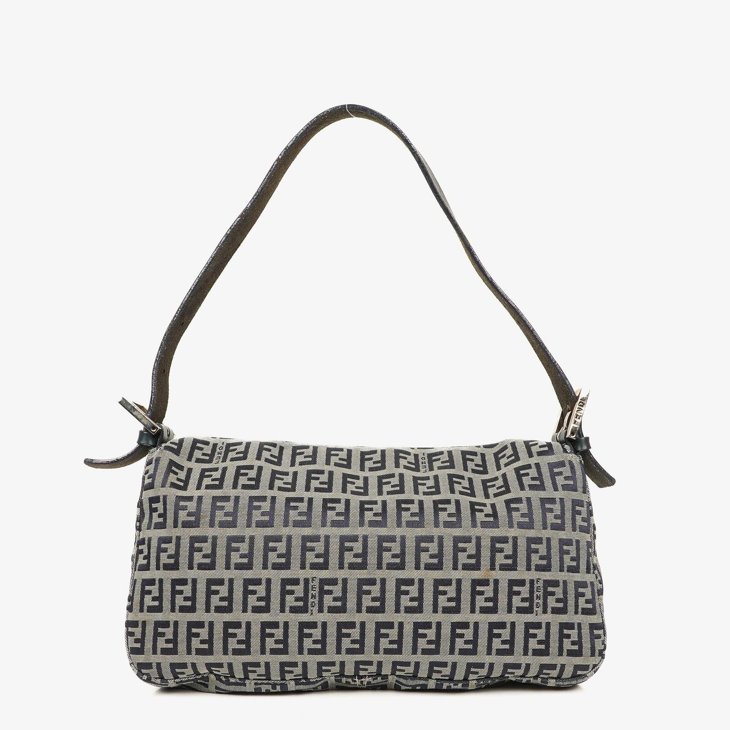 Fendi FF Zucchino Baguette in Navy