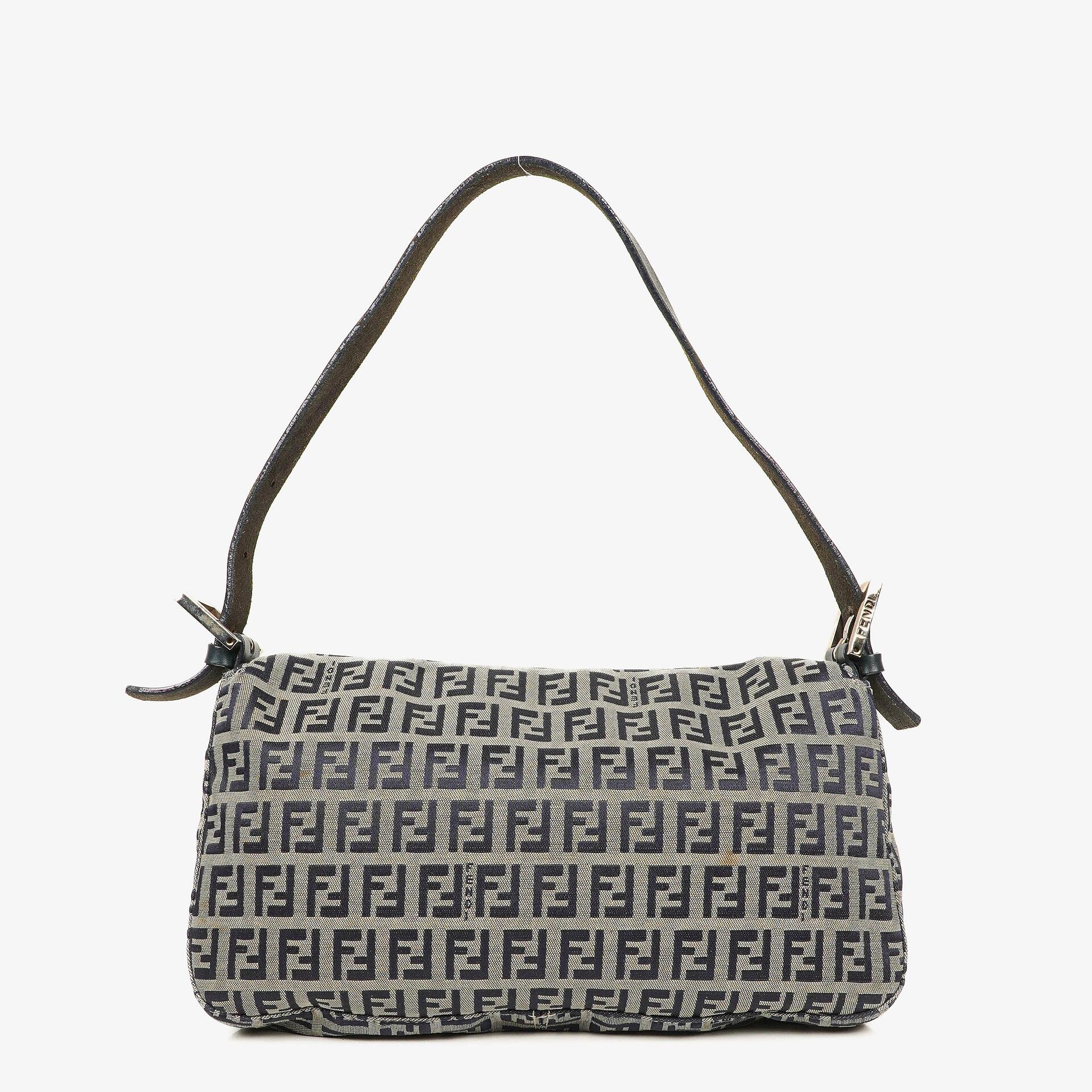 Fendi FF Zucchino Baguette in Navy