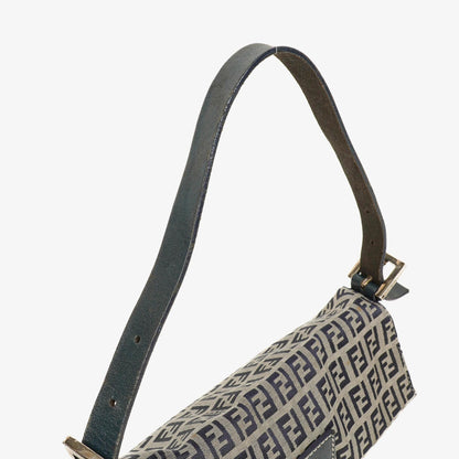 Fendi FF Zucchino Baguette in Navy