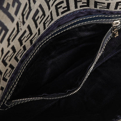 Fendi FF Zucchino Baguette in Navy