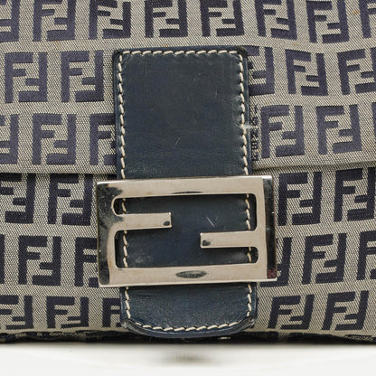 Fendi FF Zucchino Baguette in Navy