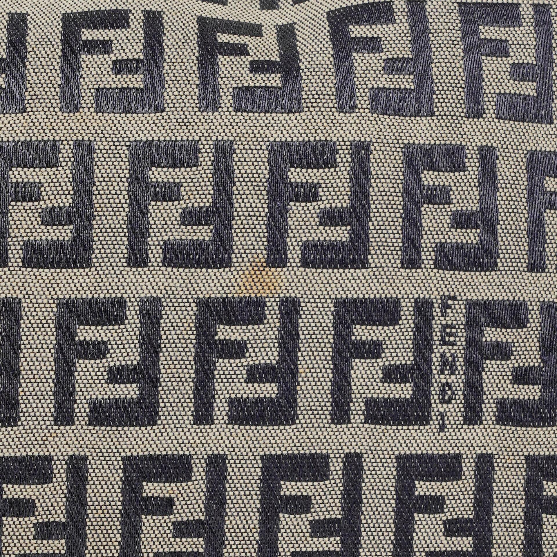 Fendi FF Zucchino Baguette in Navy