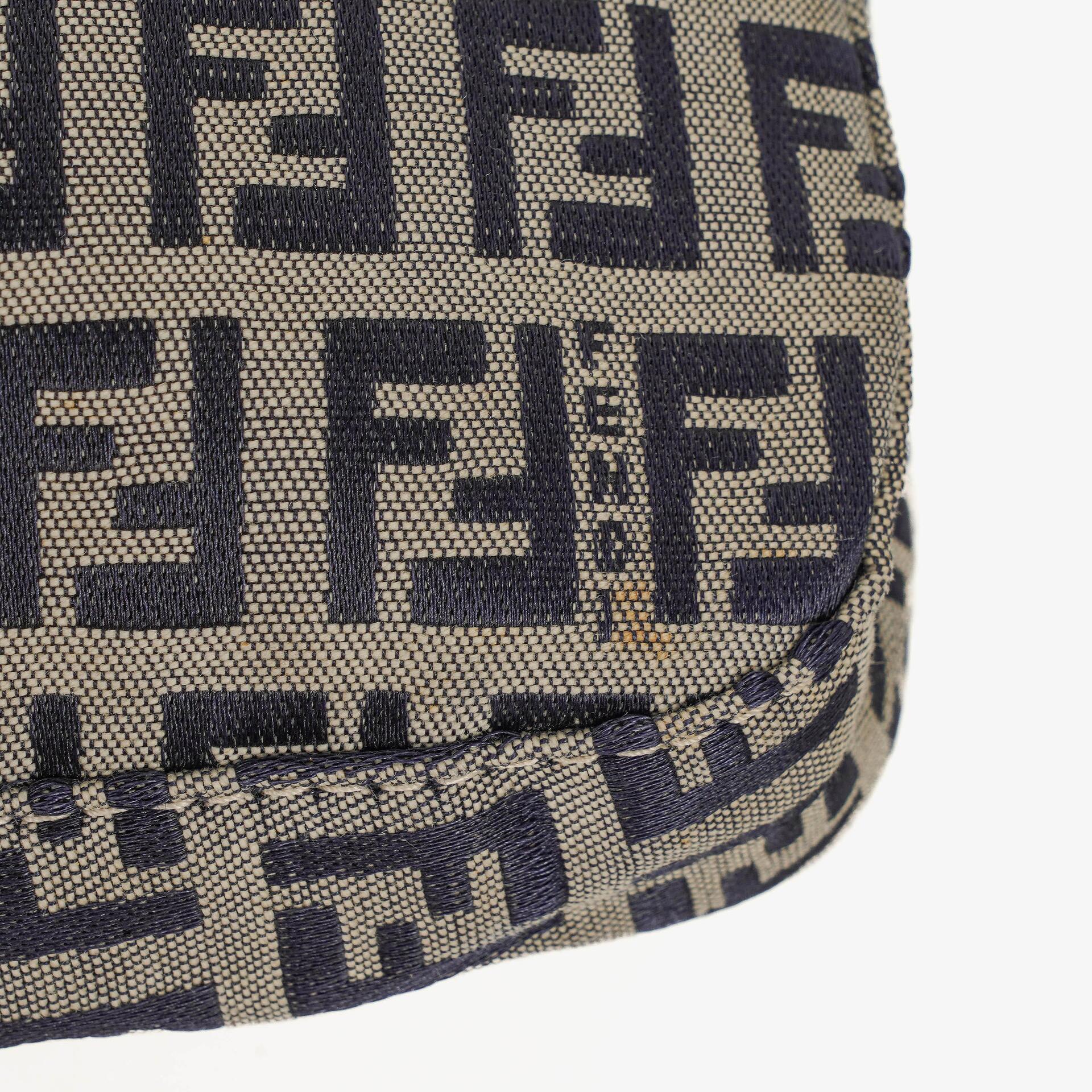 Fendi FF Zucchino Baguette in Navy