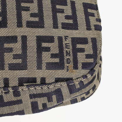 Fendi FF Zucchino Baguette in Navy