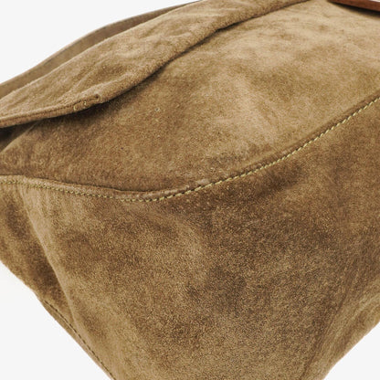 Fendi Große Mama Baguette Schultertasche aus Wildleder