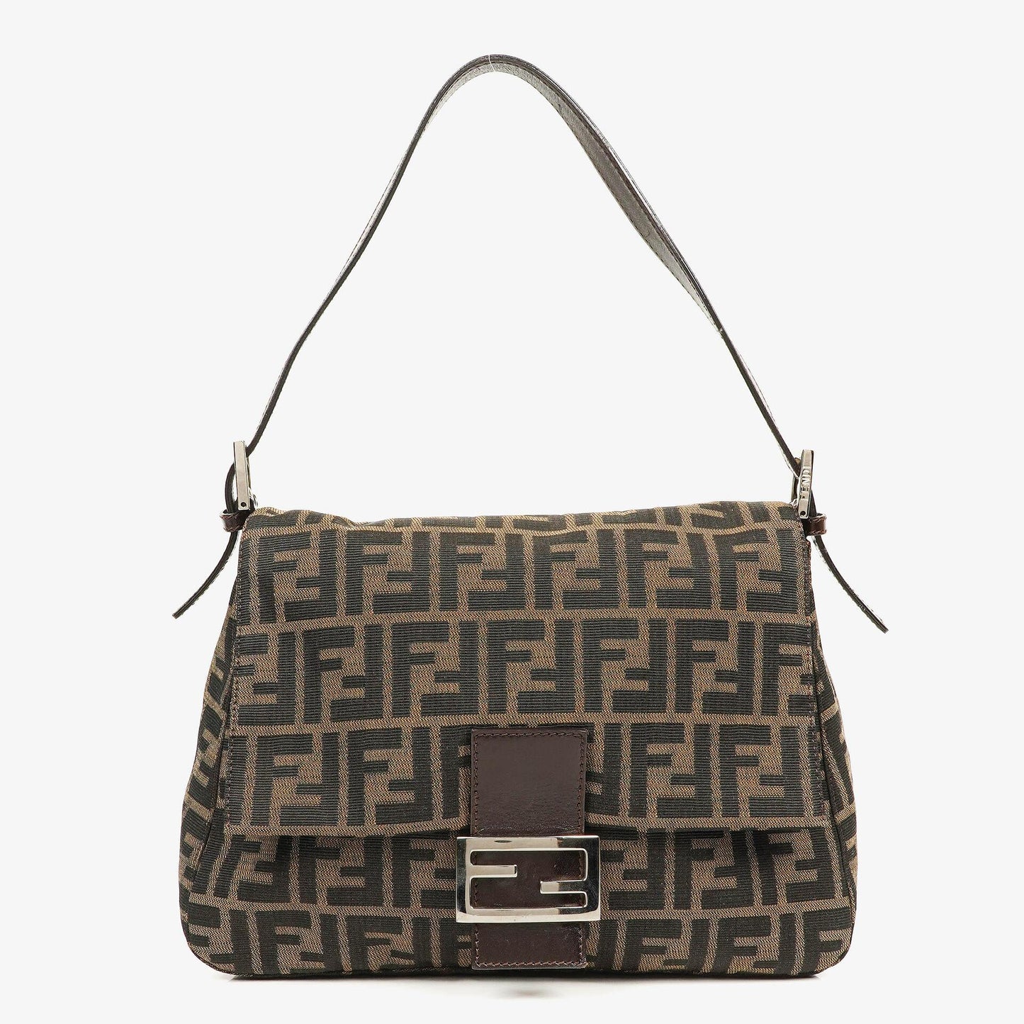 Fendi Mama Baguette Zucca Schultertasche in Braun
