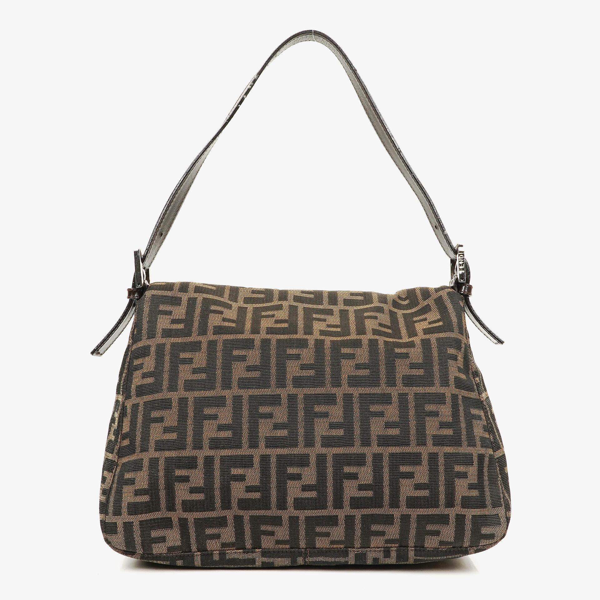 Fendi Mama Baguette Zucca Schultertasche in Braun