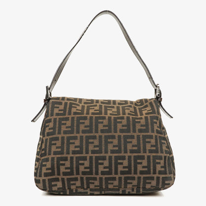 Fendi Mama Baguette Zucca Schultertasche in Braun