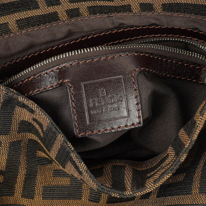 Fendi Mama Baguette Zucca Schultertasche in Braun