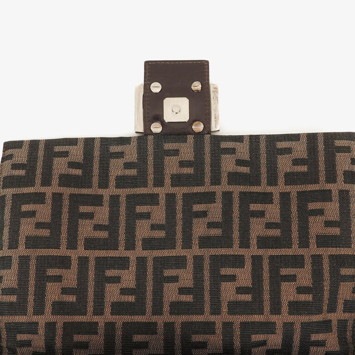 Fendi Mama Baguette Zucca Schultertasche in Braun