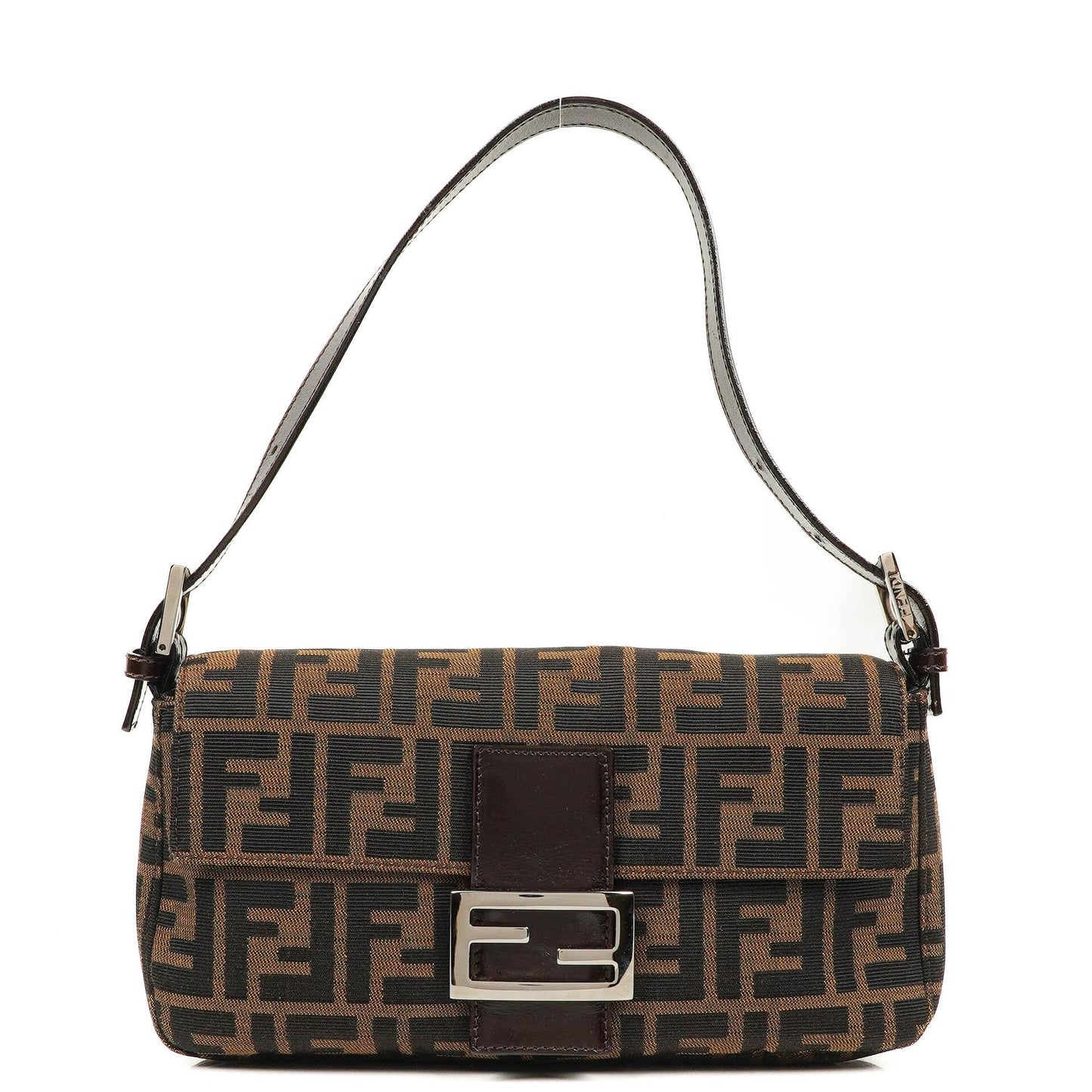 Fendi Zucca Baguette FF Schultertasche Braun
