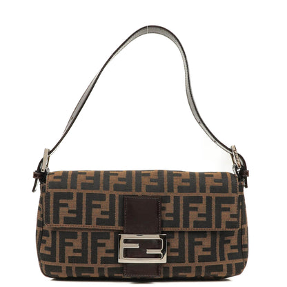 Fendi Zucca Baguette FF Schultertasche Braun