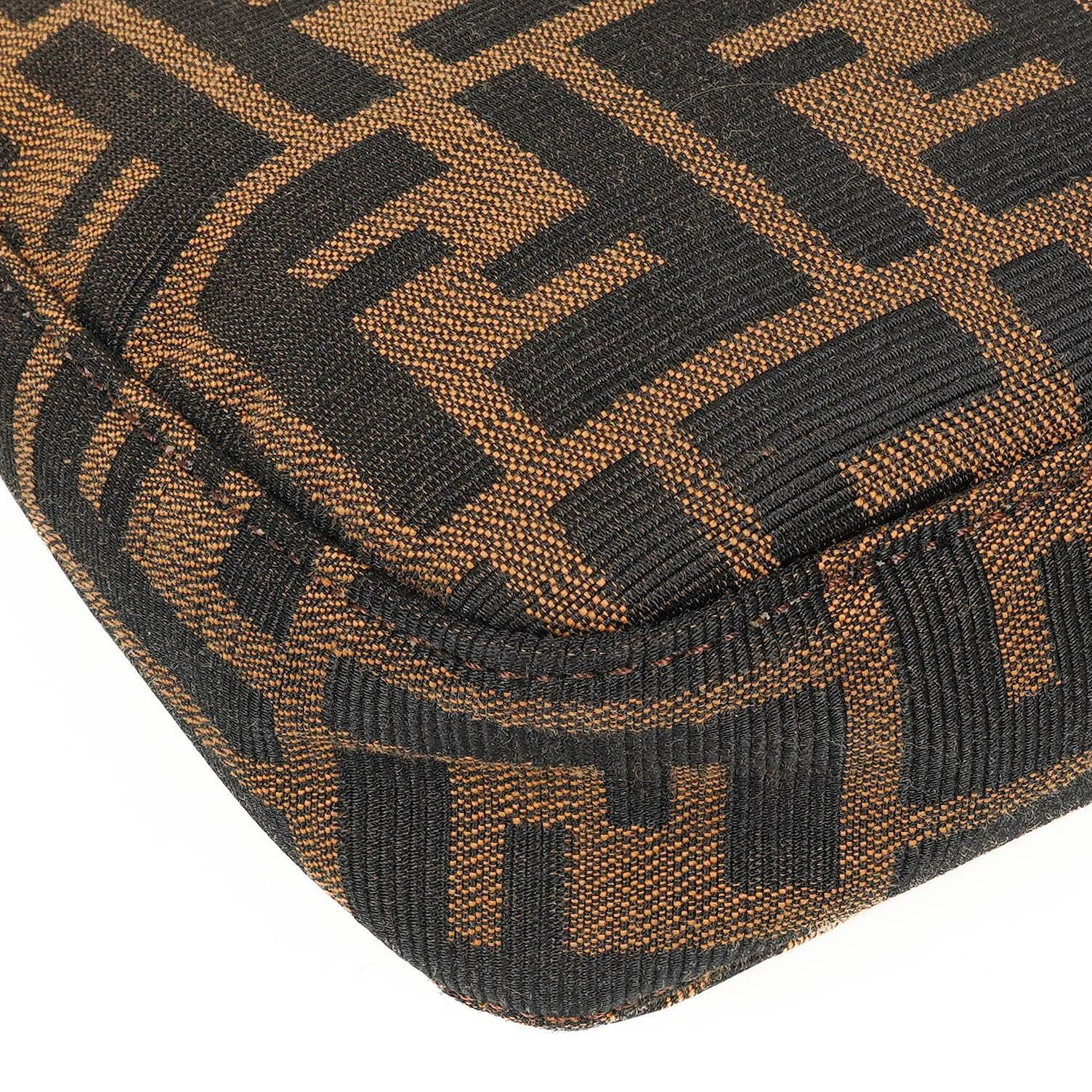 Fendi Zucca Baguette FF Schultertasche Braun